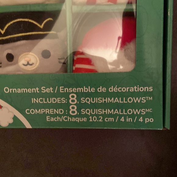 New Squishmallow Christmas Ornament Set of 8 - Picture 5 of 5